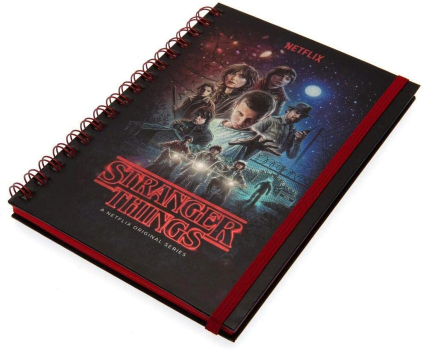 Stranger Things A5 Wiro Notebook with Metallic Cover featuring the Cast of Season 1 - Official Merchandise