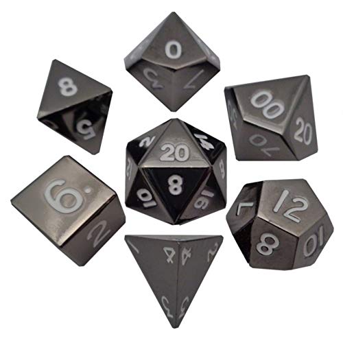 Fanroll - 16Mm Metal Polyhedral Dice Set: Sterling Grey