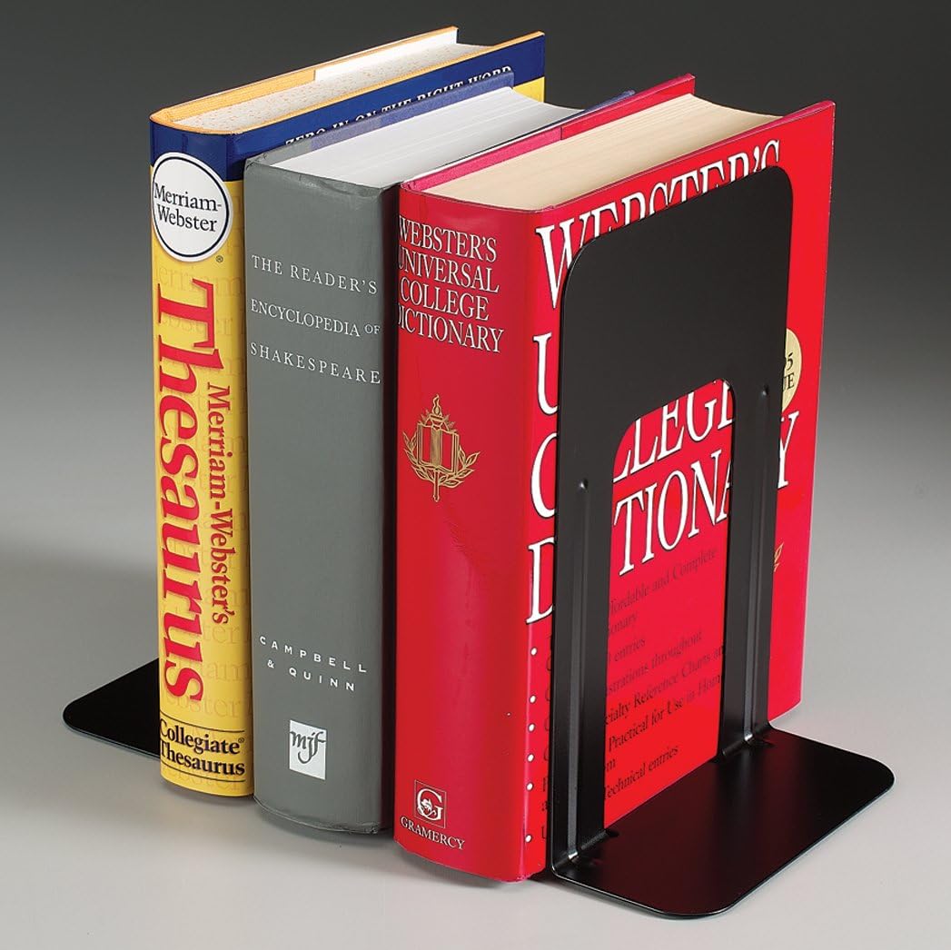 Block Large Delux Steelmaster Bookends,Black
