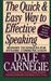 The Quick and Easy Way to Effective Speaking (Dale Carnegie Books