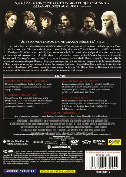 Game of Thrones (Le Trône de Fer) - Saison 2 - DVD - HBO