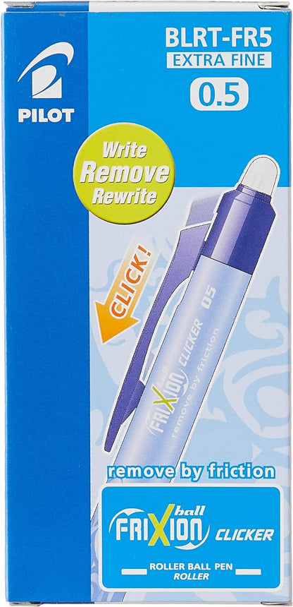 PILOT Frixion Clicker - Bolígrafo retráctil (punta de 0,5 mm, 12 unidades), color