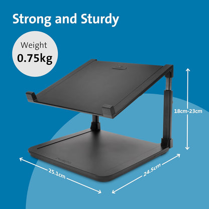 Kensington Laptop Riser - Ergonomic Laptop Stand for Home Office (up to 15.6 inch) with Anti-Skid Design, Security Slot and SmartFit System (K52783WW), Black