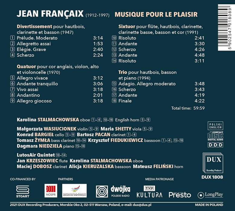 Jean Francaix: Musique Pour Le Plaisir