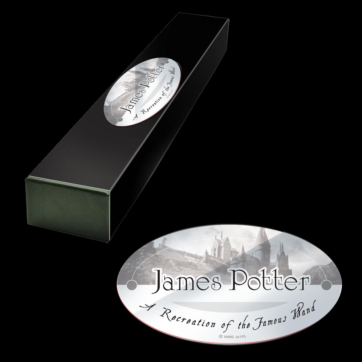 The Noble Collection - James Potter Character Wand - 15in (37cm) Wizarding World Wand With Name Tag - Harry Potter Film Set Movie Props Wands