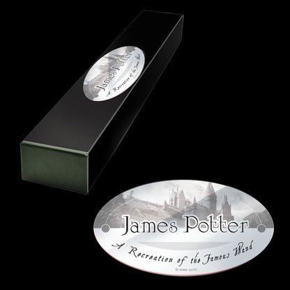 The Noble Collection - James Potter Character Wand - 15in (37cm) Wizarding World Wand With Name Tag - Harry Potter Film Set Movie Props Wands