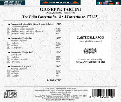 Violin Concertos Vol 4 (L'arte Dell'arco, Guglielmo)