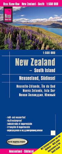 Reise Know-How Landkarte Neuseeland, Südinsel (1:550.000): world mapping project: reiß- und wasserfest (world mapping project