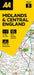 Road Map Midlands & Central England (AA Road Map Series 5) (AA Road Map Britain) Map - Folded Map. 3 miles to 1 inch.: 1:200000 (AA Road Map Britain series