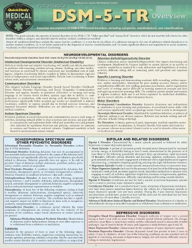 Psychology DSM-5-TR Overview
