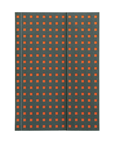 Grey on Orange (Quadro) B6 Lined Notebook