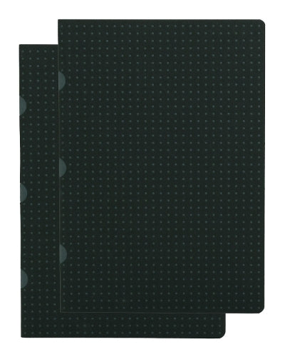 Black on Grey / Black on Grey (set of two) A5 Grid Notebooks