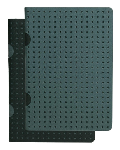 Black on Grey / Grey on Black (set of two) B7 Grid Notebooks