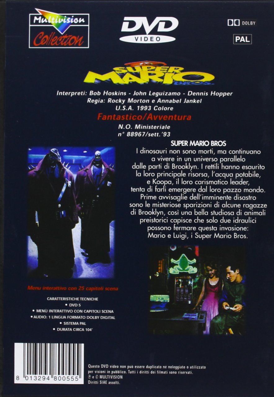 super mario bros dvd Italian Import