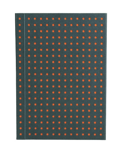 Grey on Orange (Circulo) A7 Unlined Notebook