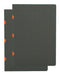 Grey on Orange / Grey on Orange (set of two) A5 Unlined Notebooks