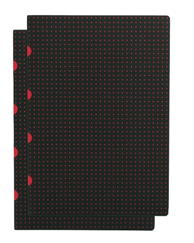 Black on Red / Black on Red (set of two) A4 Unlined Notebooks