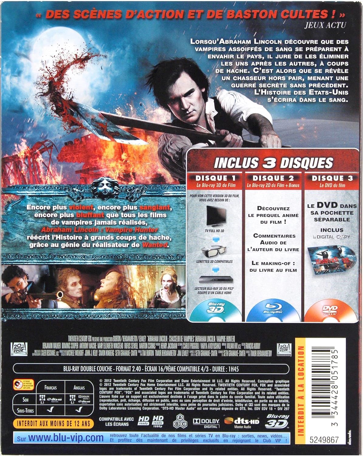 Abraham Lincoln, Vampire Hunter - Blu-ray 3D