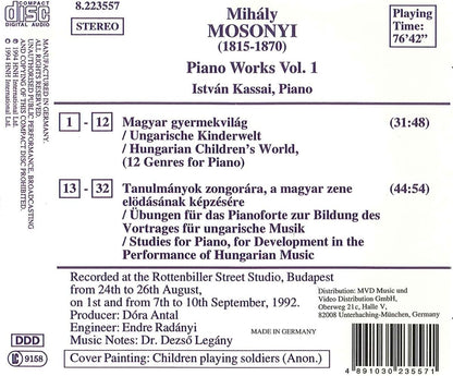 Hungarian Children's World, Piano Studies (Kassai)