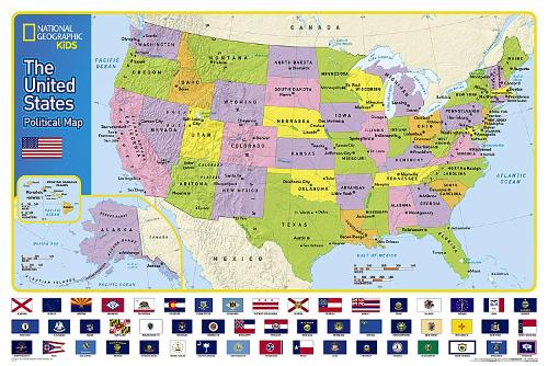 The United States for Kids Map [Laminated]