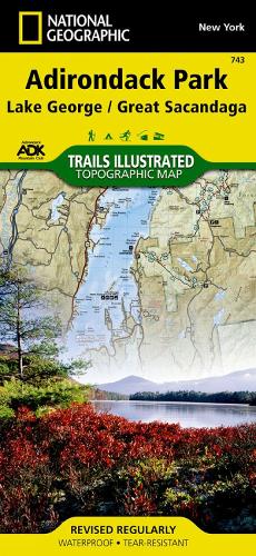 Lake George, Great Sacandaga: Adirondack Park Map