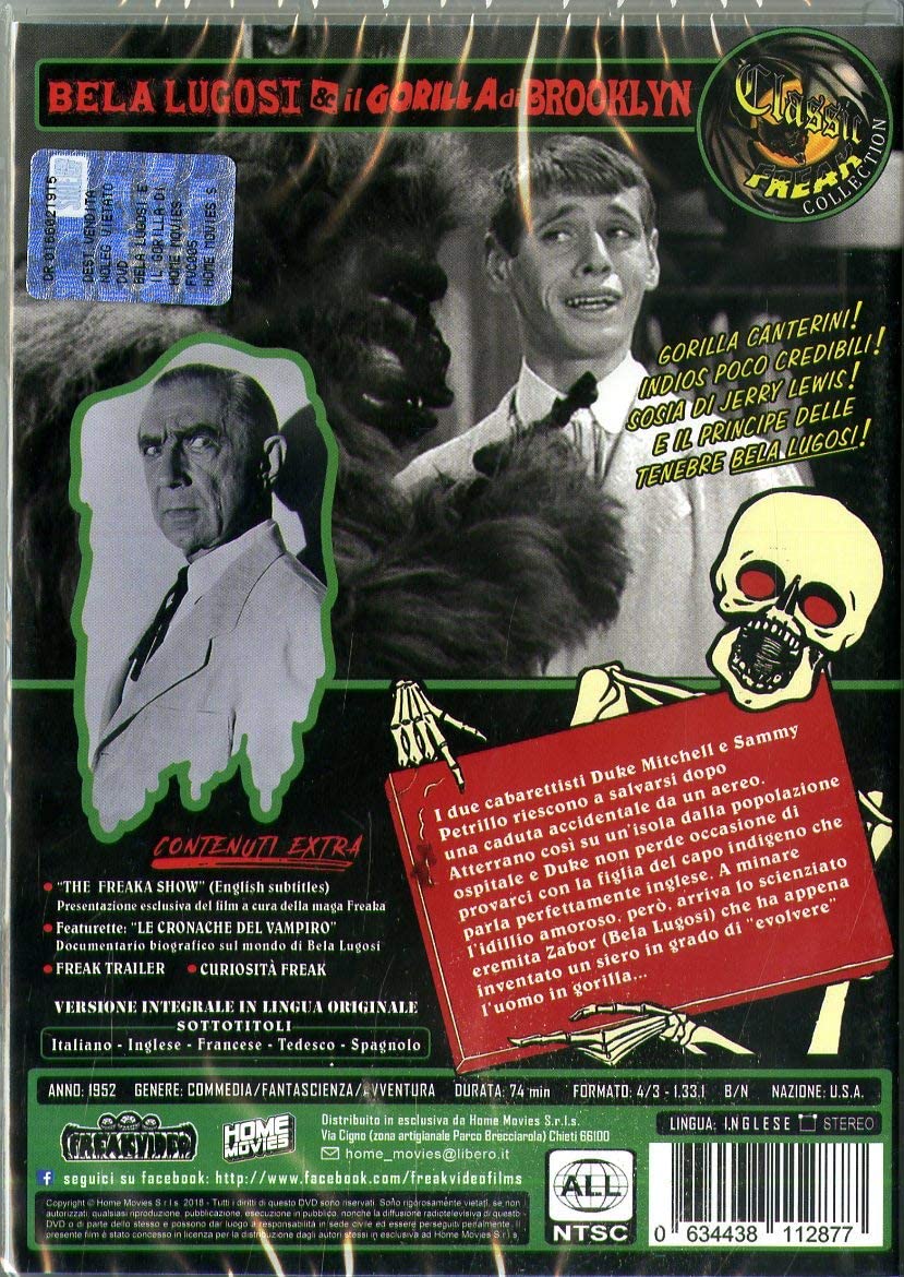 Dvd - Bela Lugosi E Il Gorilla Di Brooklyn (1 DVD)