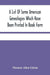 A List Of Some American Genealogies Which Have Been Printed In Book Form