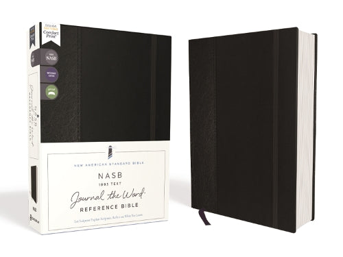NASB, Journal the Word Reference Bible, Hardcover, Black, Elastic Closure, Red Letter, 1995 Text, Comfort Print