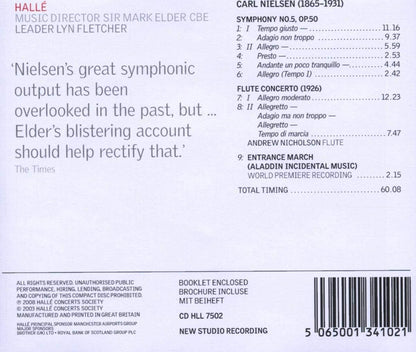 Symphony No. 5, Flute Concerto (Elder, Fletcher)