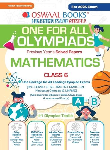 Oswaal One For All Olympiad Previous Years' Solved Papers, Class-6 Mathematics Book (For 2023 Exam)