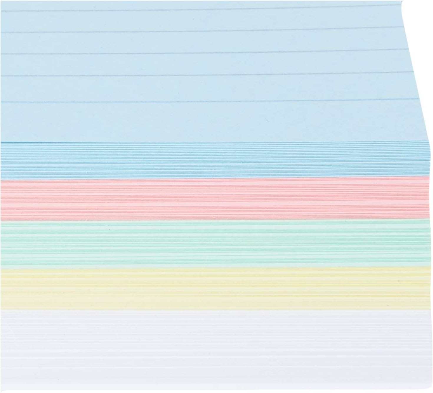 Luxpad A6 Lined Revision & Presentation Cards - Assorted Colours + White. 150 Cards Per Pad (6x4"