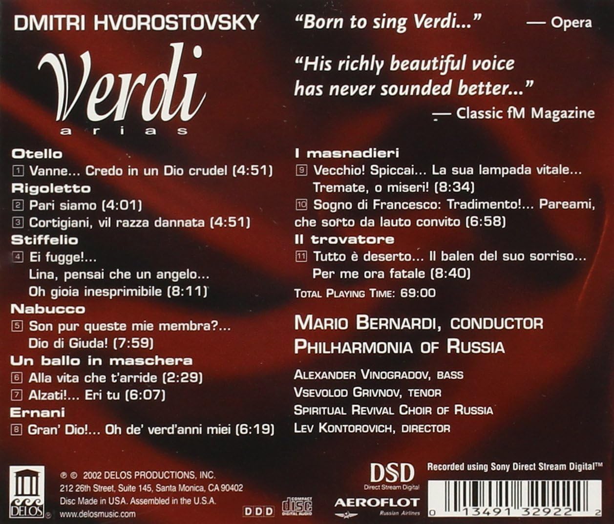 Dmitri Hvorostovsky Sings Verdi Arias