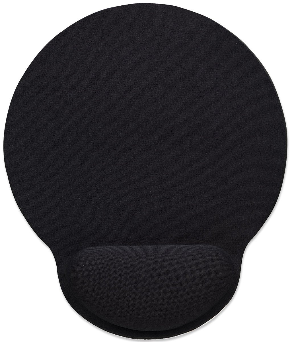 Manhattan Small Gel Mouse Pad - with Soft Wrist Support, Non-Slip Base, Ergonomic Design - for Laptop, Computer, PC Mouse - Lifetime Mfg Warranty - Black, 434362