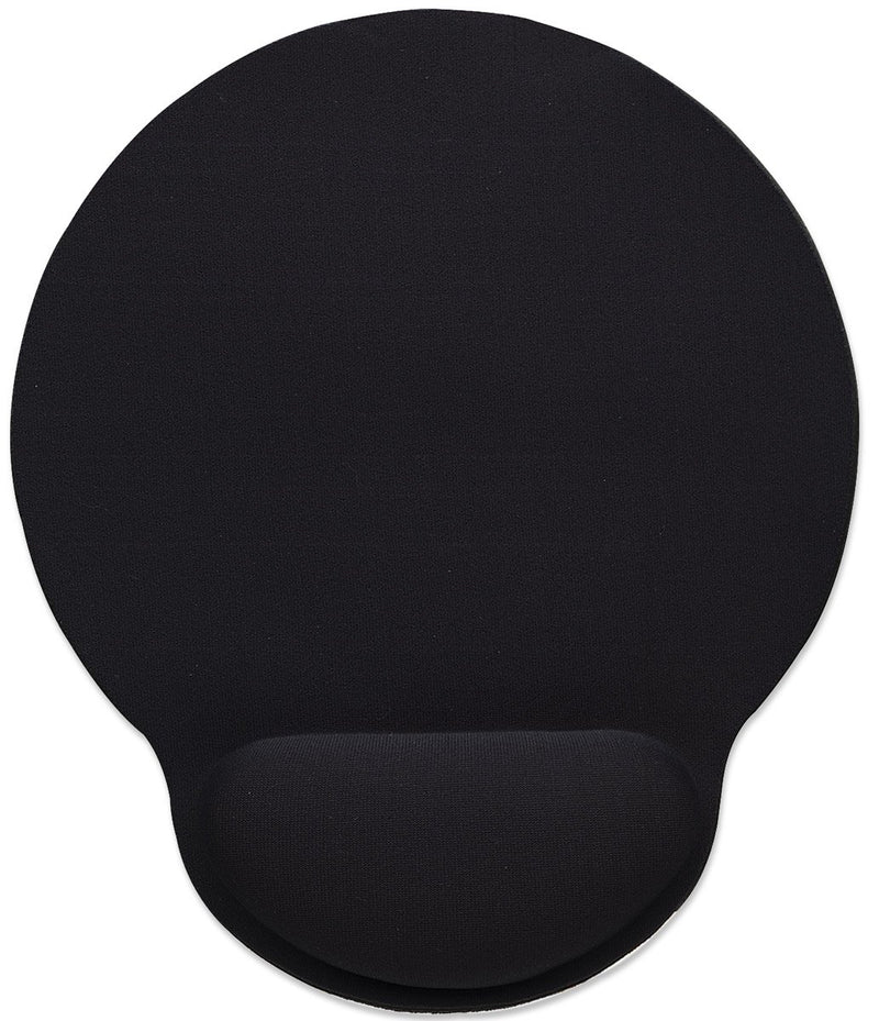 Manhattan Small Gel Mouse Pad - with Soft Wrist Support, Non-Slip Base, Ergonomic Design - for Laptop, Computer, PC Mouse - Lifetime Mfg Warranty - Black, 434362