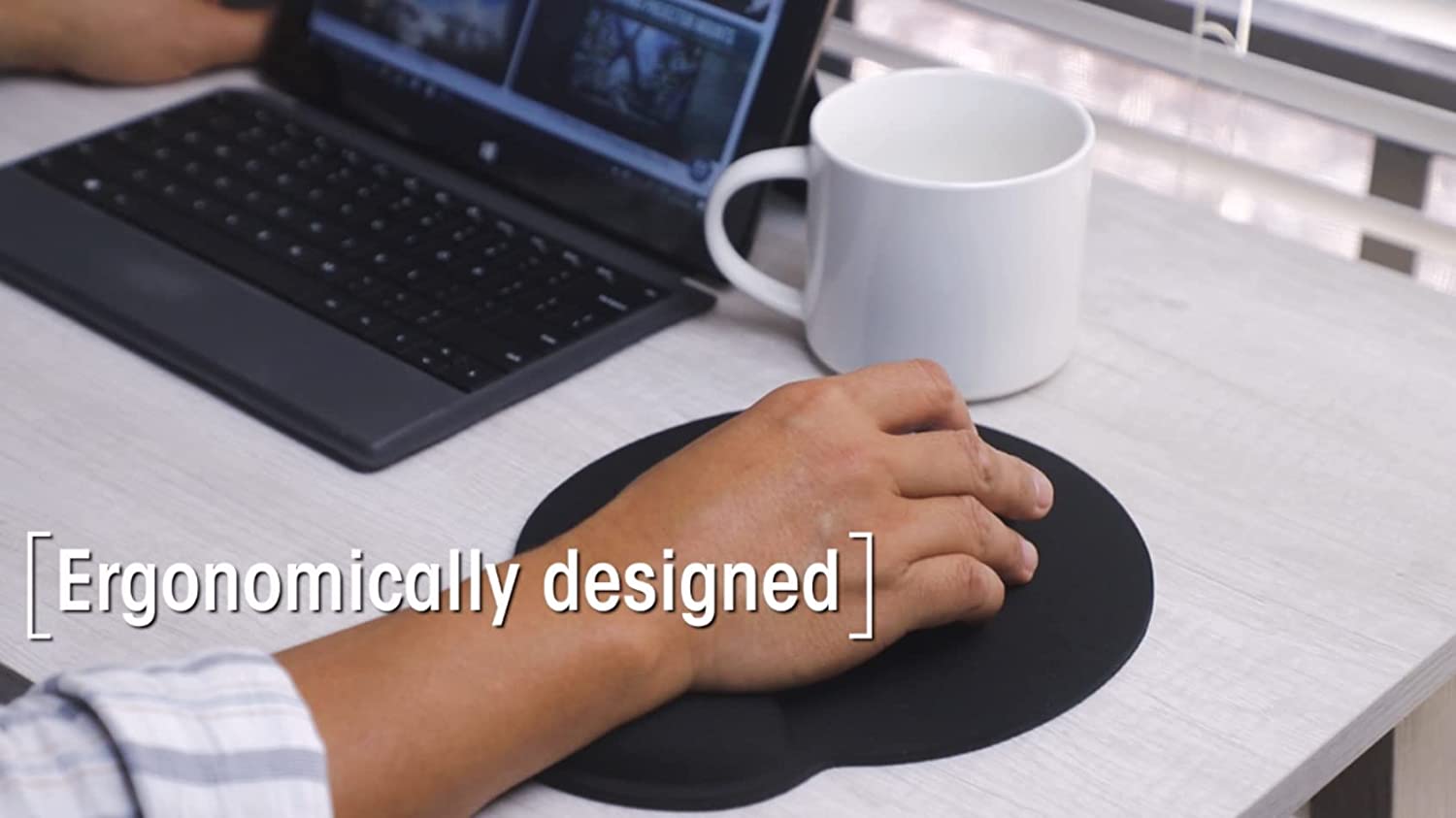 Manhattan Small Gel Mouse Pad - with Soft Wrist Support, Non-Slip Base, Ergonomic Design - for Laptop, Computer, PC Mouse - Lifetime Mfg Warranty - Black, 434362