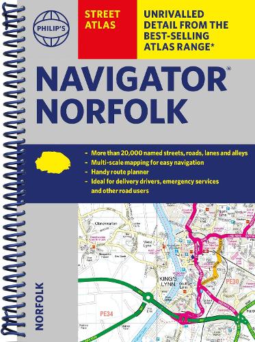 Philip's Navigator Street Atlas Norfolk: Spiral Edition (Philip's Street Atlas