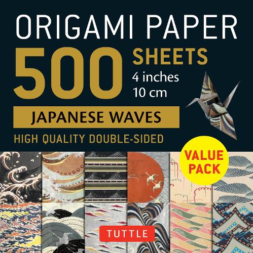 Origami Paper 500 sheets Japanese Waves 4" (10 cm)