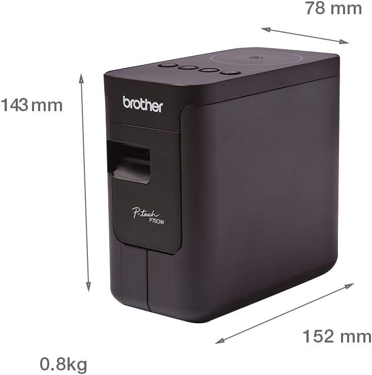 Brother PT-P750W Label Printer, P-Touch Labeller, Wireless, PC Connected & NFC, Desktop