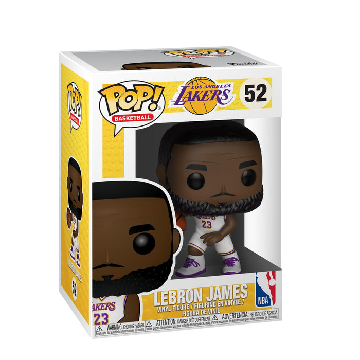 Funko Pop! NBA: Lakers - Lebron LeBron James - (White Uniform) - Collectable Vinyl Figure - Gift Idea - Official Merchandise - Toys for Kids & Adults - Sports Fans - Model Figure for Collectors Lakers: Lebron James Single