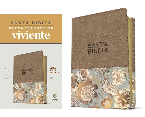 Santa Biblia Ntv, Letra Super Gigante (Sentipiel, Beige, Letra Roja)
