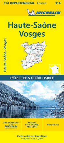 Haute-Saone  Vosges - Michelin Local Map 314