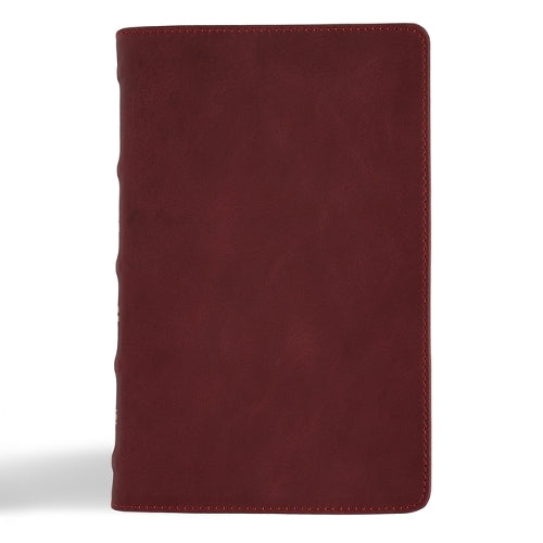 CSB Personal Size Bible, Holman Handcrafted Collection, Marbled Burgundy Premium Calfskin