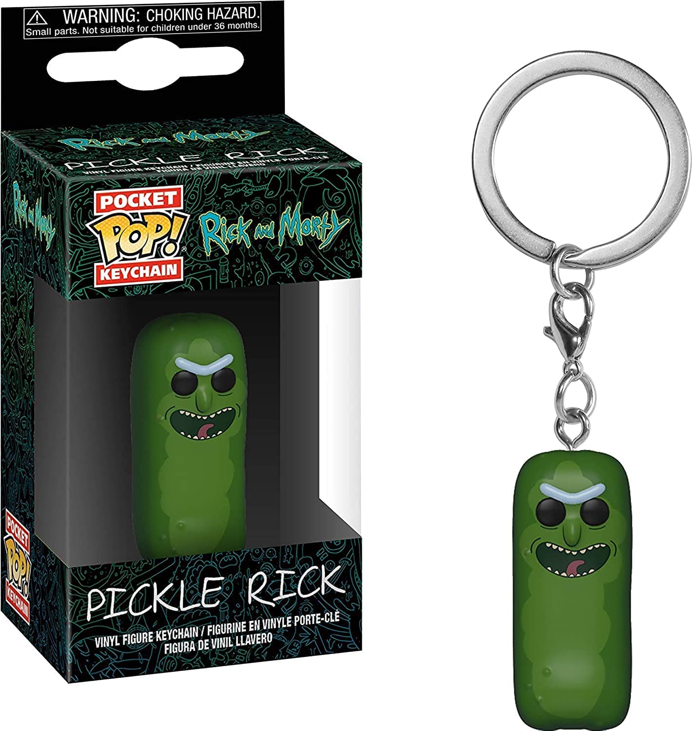 Funko Pocket POP! Keychain: Rick & Morty: Pickle Rick Morty, Multi - Rick And Morty - Vinyl-Minifigur Zum Sammeln Neuartiger Schlüsselanhänger - Strumpffüller - Geschenkidee - Offizielle Handelswaren