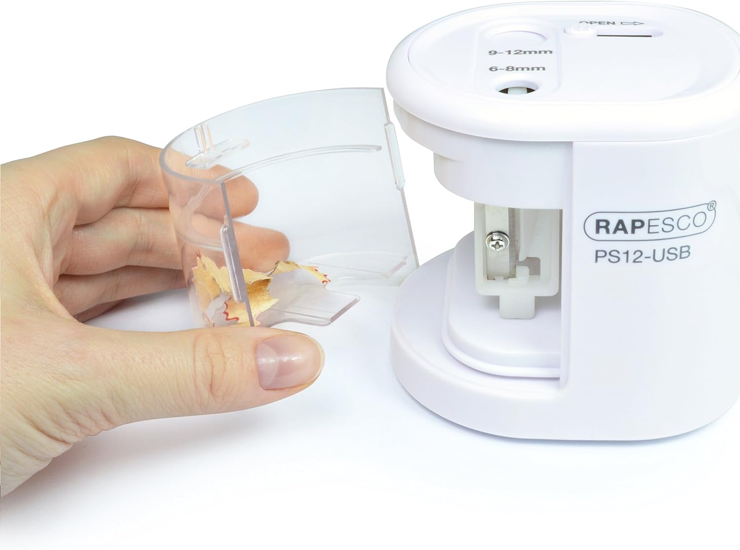 Rapesco 1449 Automatic Electric USB/Battery Pencil Sharpener