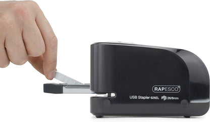 Rapesco 1454 626EL Automatic USB/Battery Stapler with 1000 26/6mm Staples, 15 Sheet Capacity
