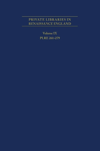 Private Libraries in Renaissance England: A Coll – PLRE 261–279