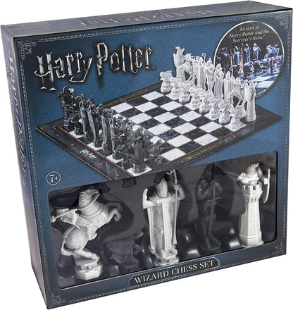 The Noble Collection Harry Potter Wizard Chess Set - 32 Detailed Playing Pieces - Officially Licensed Harry Potter Film Set Movie Props Toys Gifts