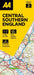 Road Map Central Southern England (AA Road Map Series 2) (AA Road Map Britain) Map - Folded Map. 3 miles to 1 inch.: 1:200000 (AA Road Map Britain series