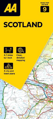 Road Map Scotland (AA Road Map Series 9) (AA Road Map Britain) Map - Folded Map. 3 miles to 1 inch.: 1:300000 (AA Road Map Britain series
