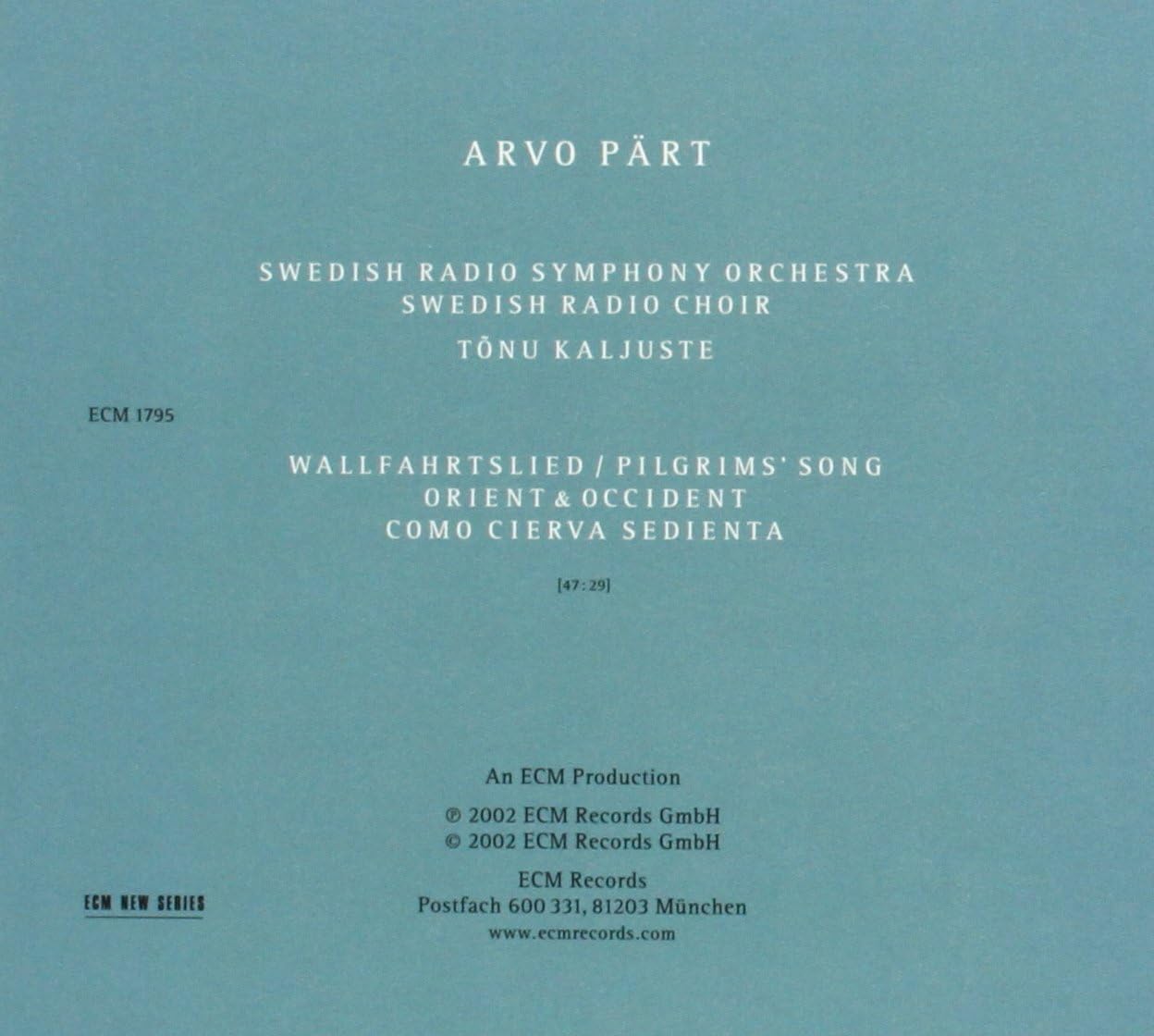 Orient / Occident - Arvo Part